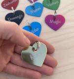 Aluminium penning – hartvormig met lasergravure